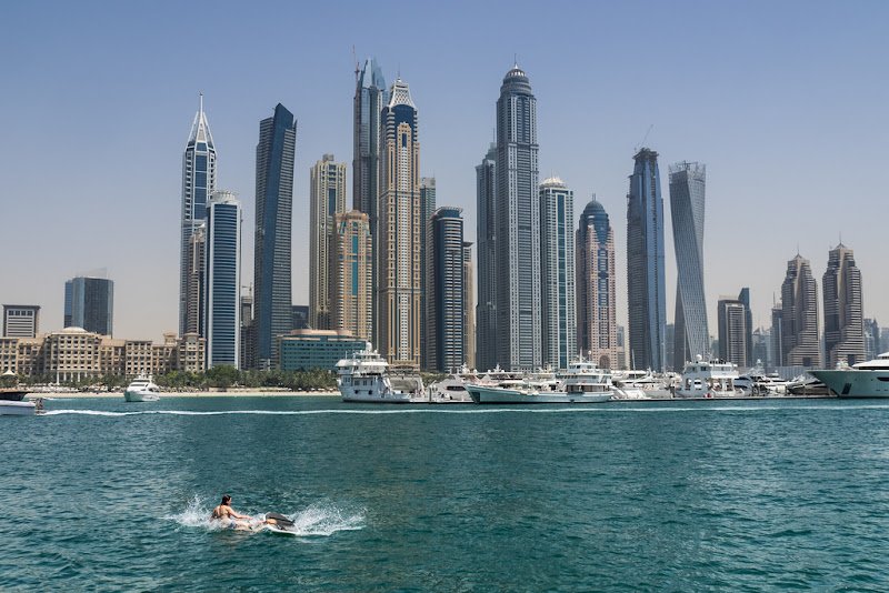 Stunning view of Skyscrapers in Dubai Marina Dubai Marina