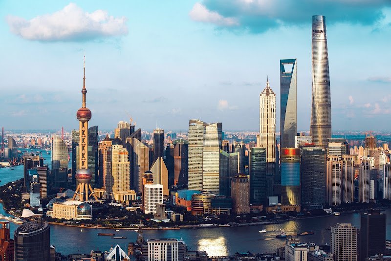 Beautiful view of Shanghai City Skyline, China Shanghai