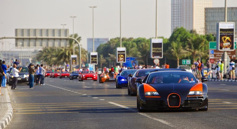 Stunning view of sports cars flooding the Dubai streets Sports cars
